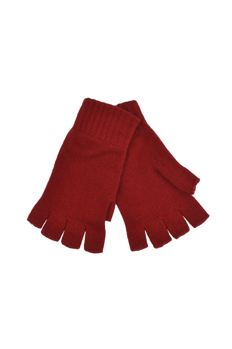 Womens Scottish Cashmere Fingerless Gloves - Image 7