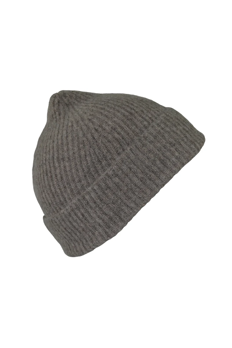 Lambswool Ribbed Beanie Hat - Image 10