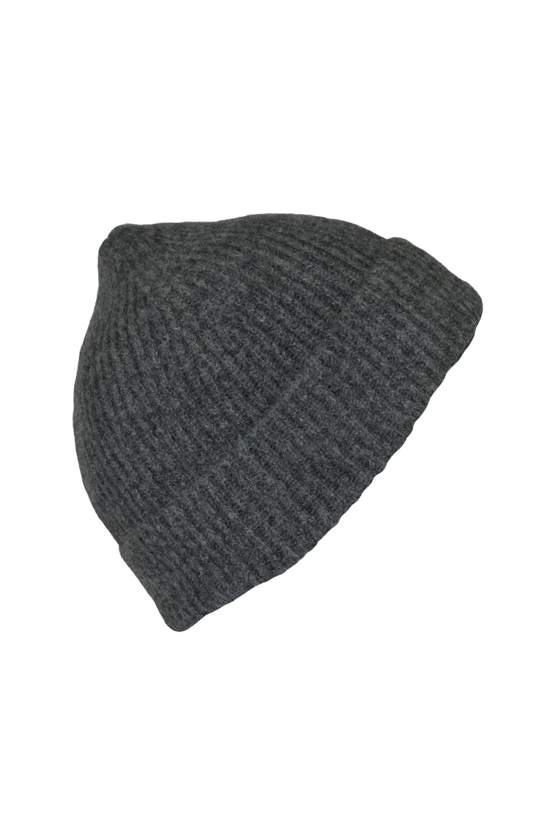 Lambswool Ribbed Beanie Hat - Image 11