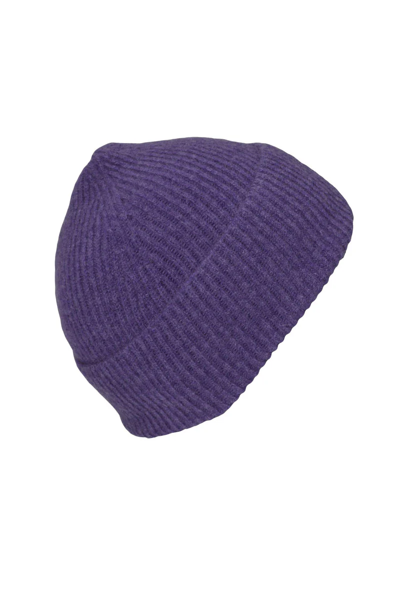Lambswool Ribbed Beanie Hat - Image 12