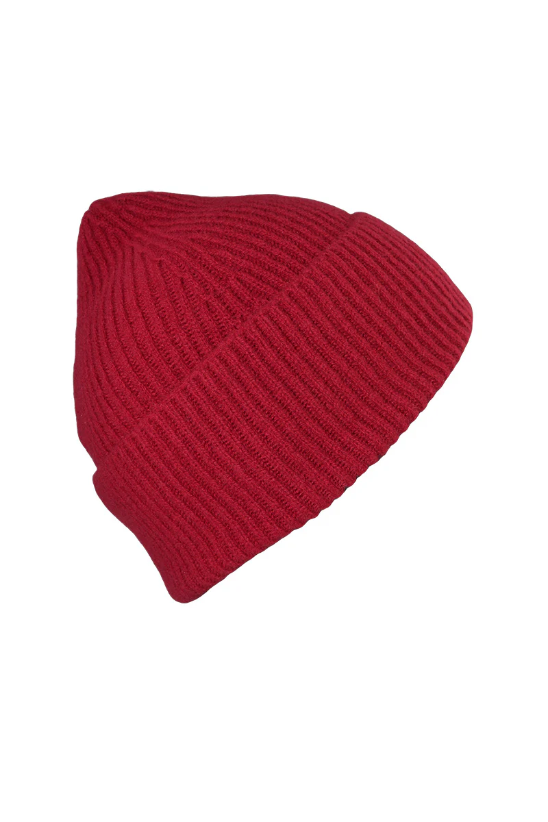 Lambswool Ribbed Beanie Hat - Image 16