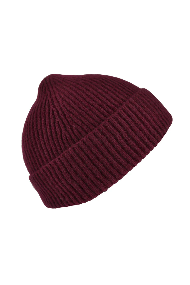 Lambswool Ribbed Beanie Hat - Image 4
