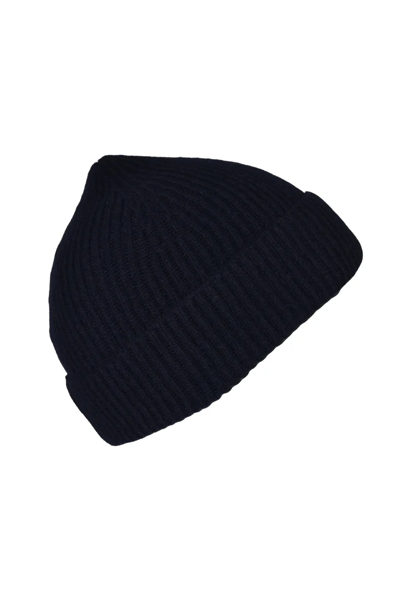 Lambswool Ribbed Beanie Hat - Image 8