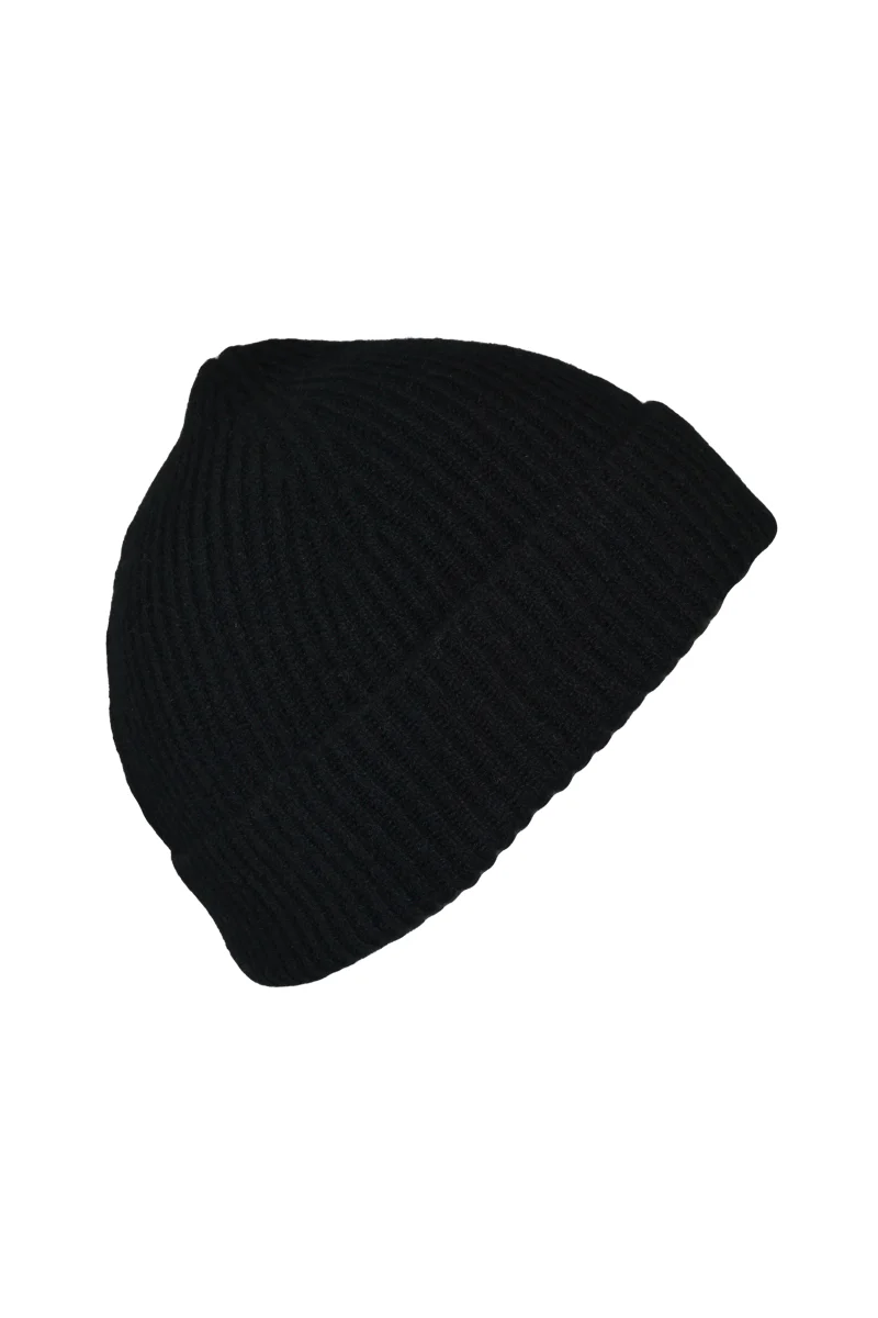 Lambswool Ribbed Beanie Hat - Image 9