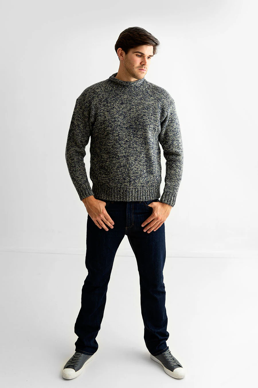 Mens Chunky Roll Neck Jumper - Cromarty - Image 4