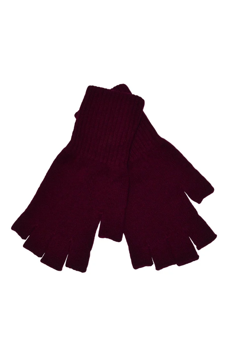 Mens Scottish Lambswool Fingerless Gloves - Image 8