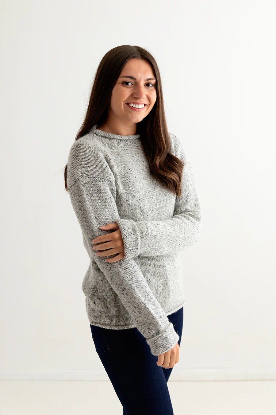 Womens Chunky cuffed jumper - limestone - Image 3