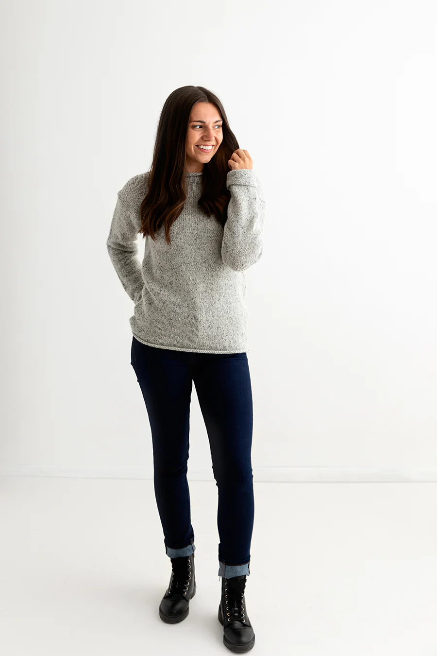 Womens Chunky cuffed jumper - limestone - Image 5