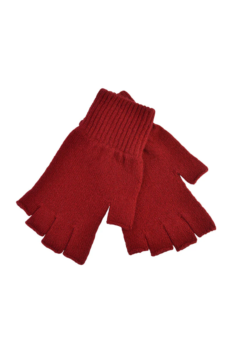 Womens Scottish Lambswool Fingerless Gloves - Image 10