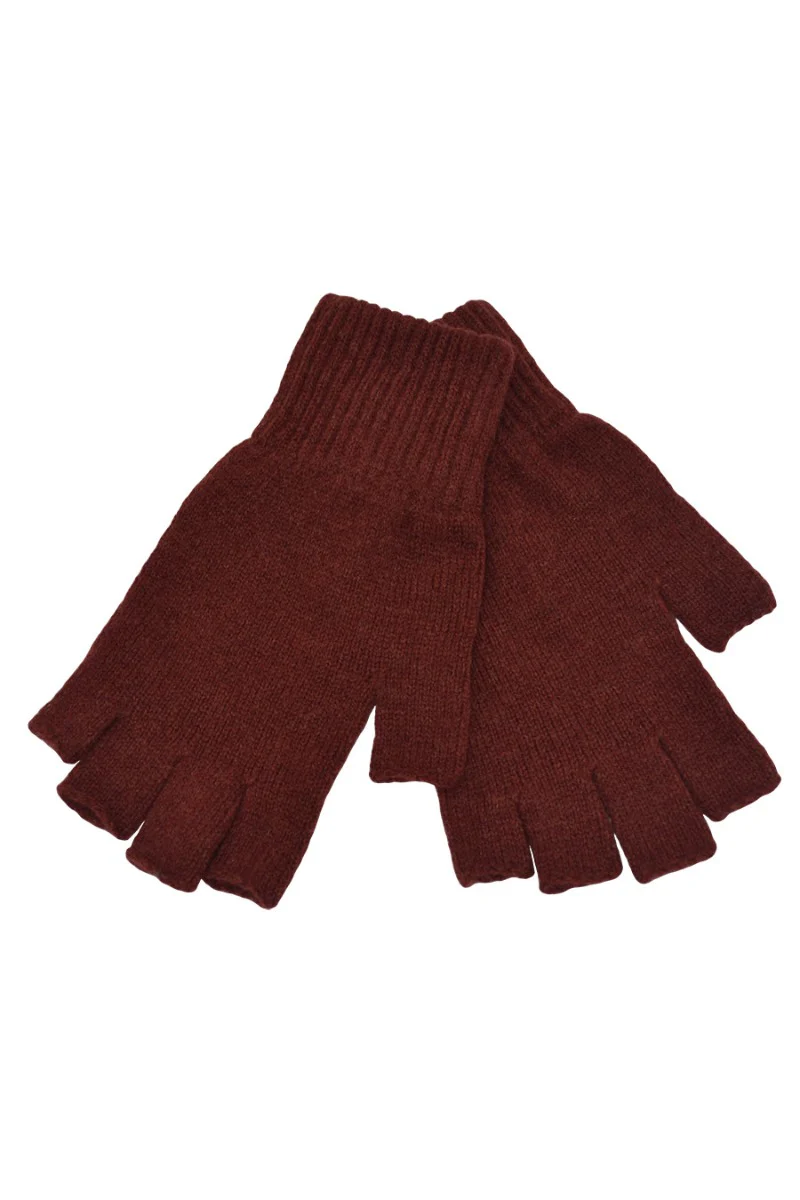 Womens Scottish Lambswool Fingerless Gloves - Image 14