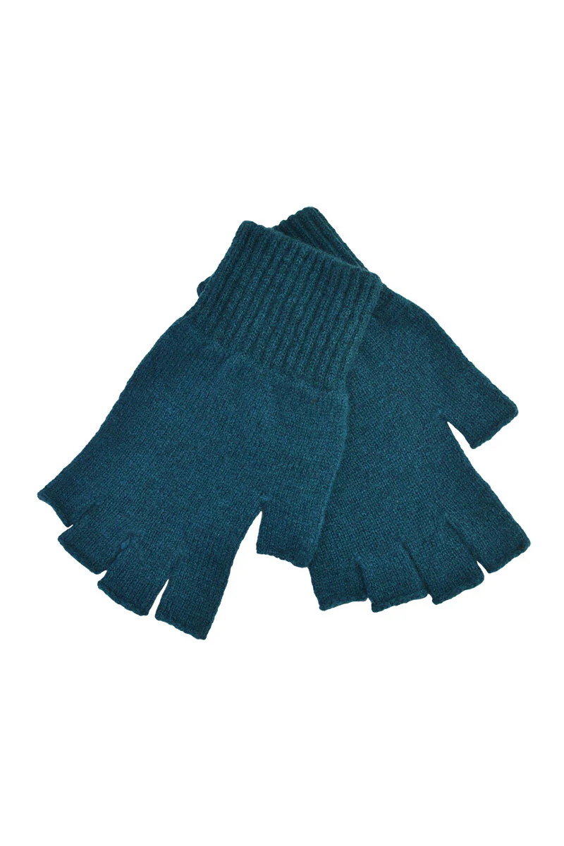Womens Scottish Lambswool Fingerless Gloves - Image 9