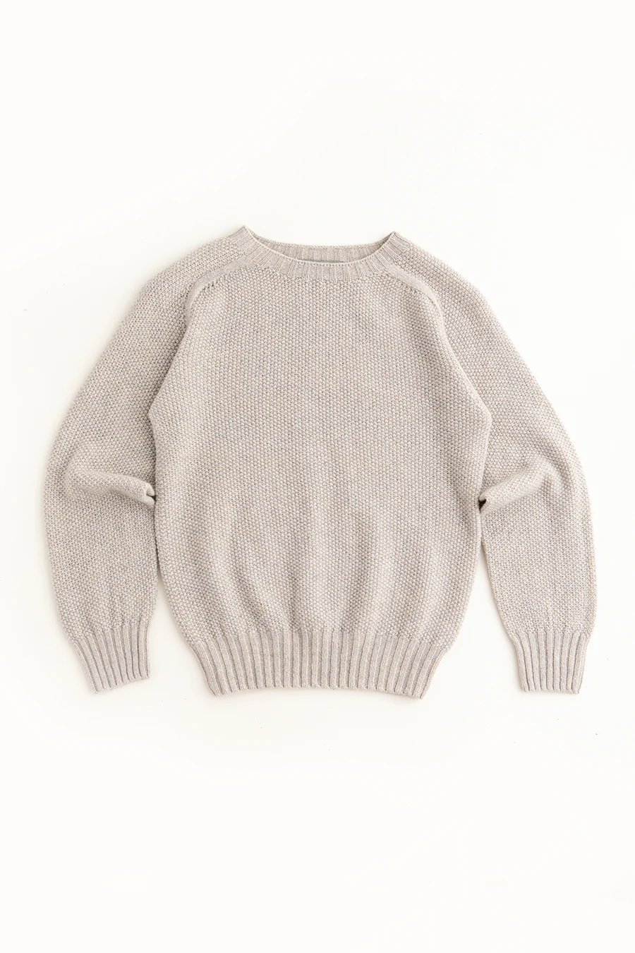 Womens Geelong Superfine Lambswool Moss Stitch Jumper - Agate - Image 3